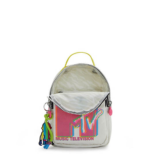 Kipling Alber MTV 3-in-1 Convertible Mini Bag Sırt Çantaları Gri Pembe | TR 1678PJ